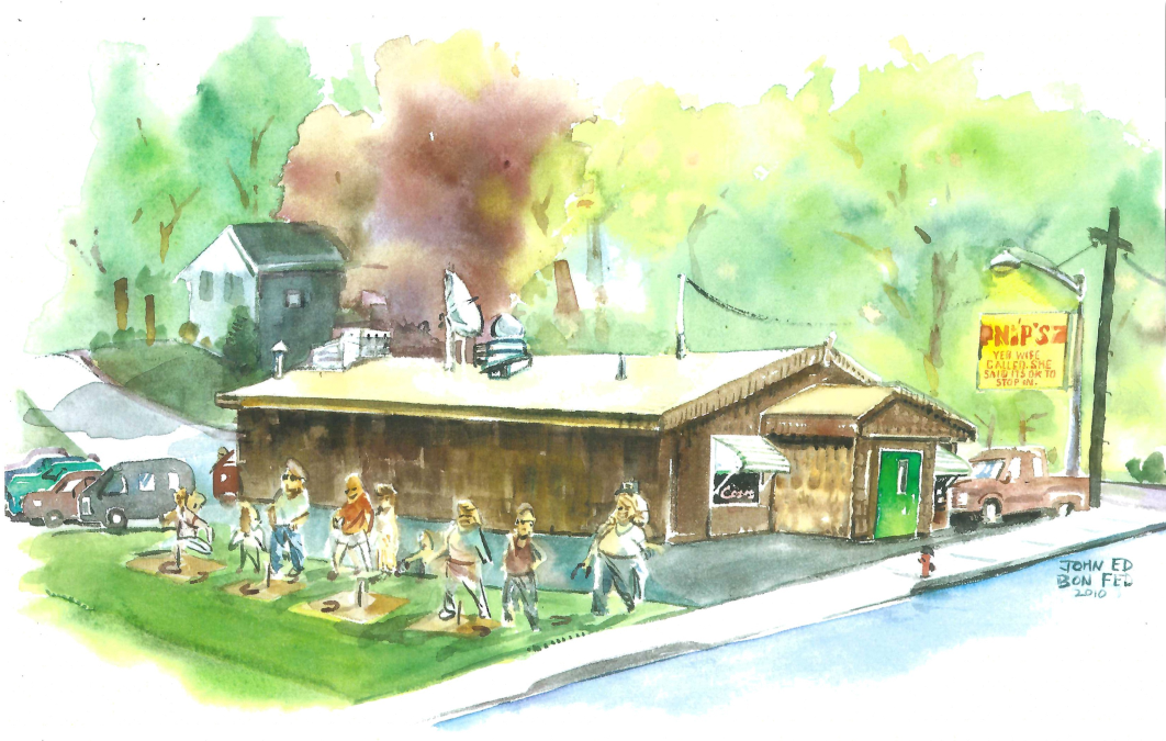 watercolor painting of Nips